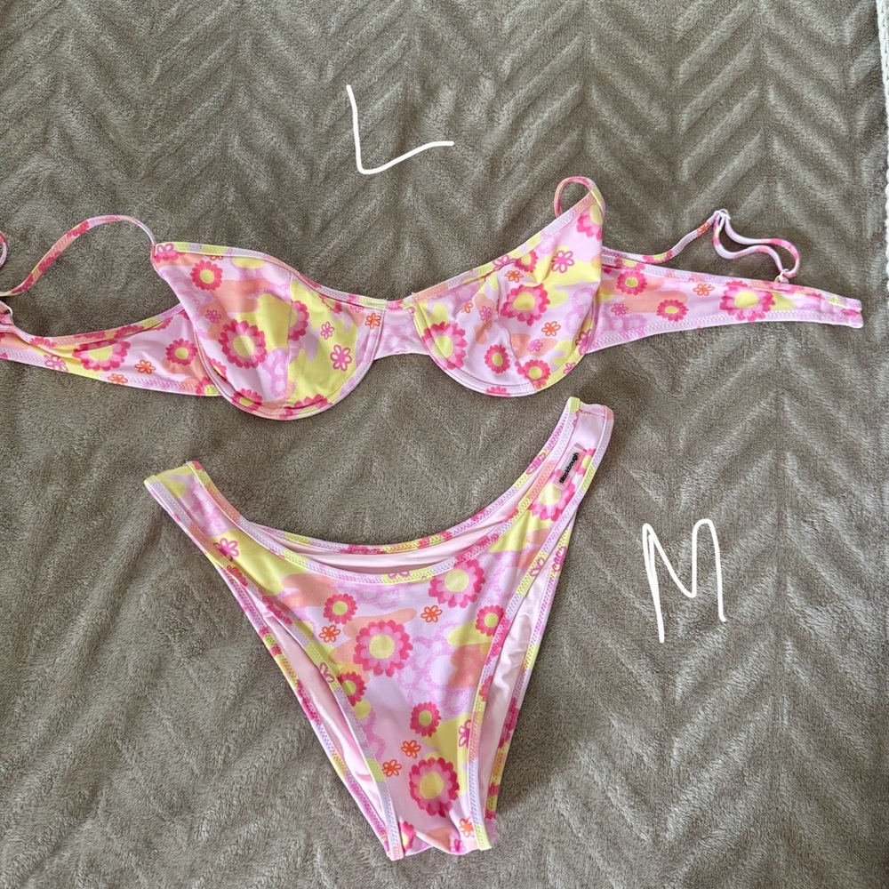 Floral Bikini blackbough high leg